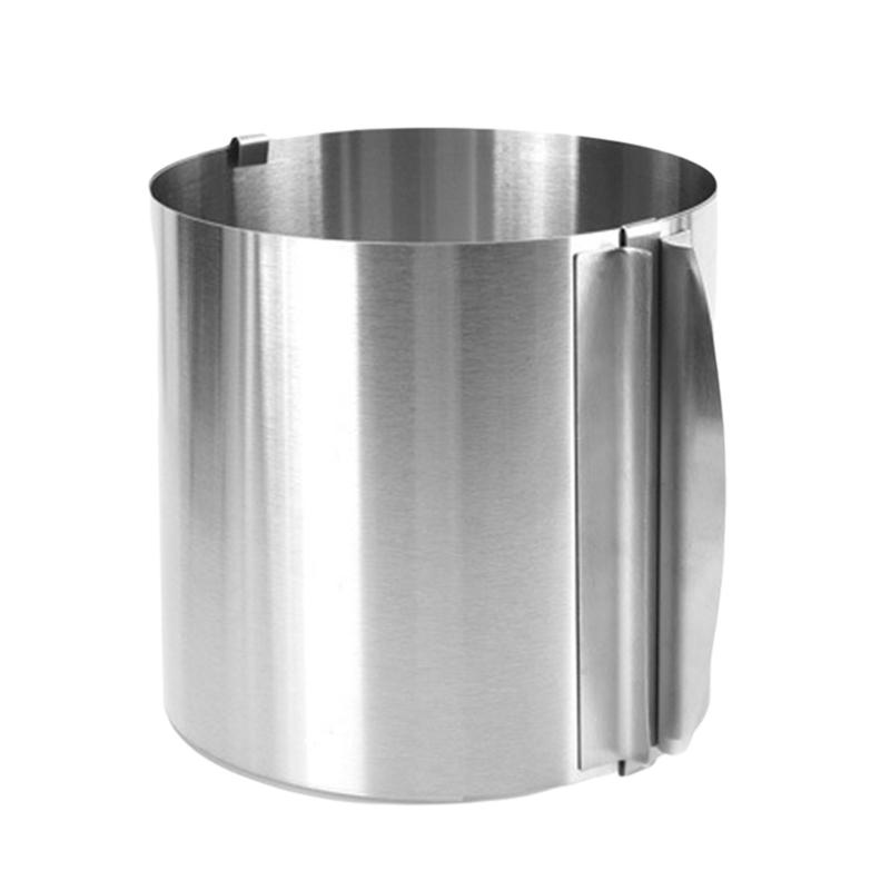 Pierścienie do musów ze stali nierdzewnej, okrągłe formy z podziałką, nierdzewne, regulowane formy do pieczenia, nierdzewne narzędzie do dekorowania ciast