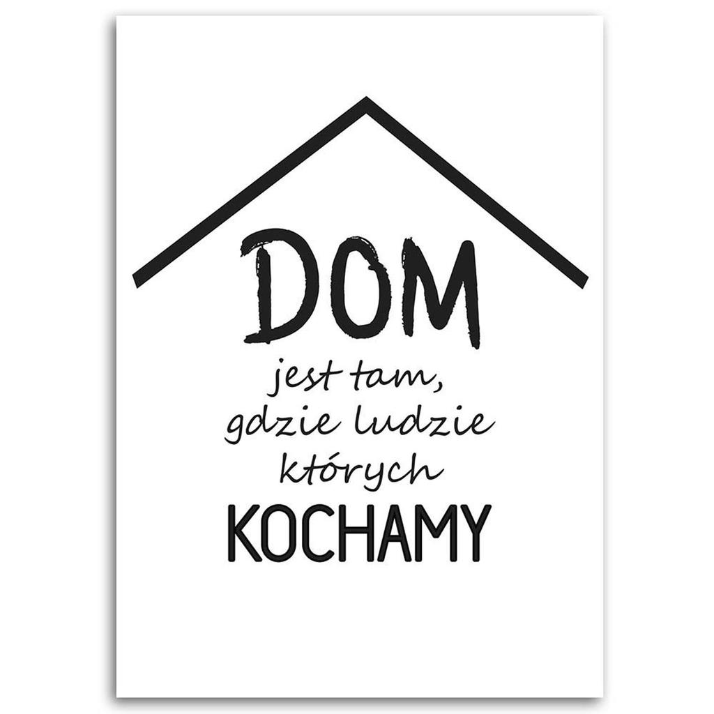 Canvas Print Quotation Inscription House Family