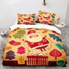 Christmas themed Santa Claus 2/3 piece bedroom set,Children'sGift Teenagers adulte Microfibre double bed Duvet Cover