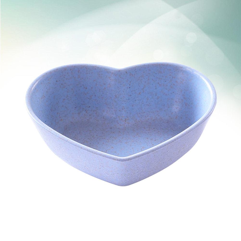 4Pcs Heart Shape Sauce Dishes Wheat Straw Condiment Bowls Mini Plates for Sauce Dipping Jam Sushi Paste Condiment Dish