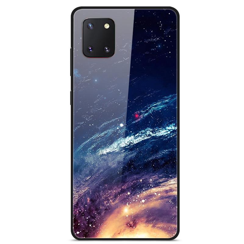 For Coque Samsung Note 10 Lite Case Tempered Glass Planet Space Cover for Samsung Galaxy Note10 Lite Case S10 Lite Glass Case
