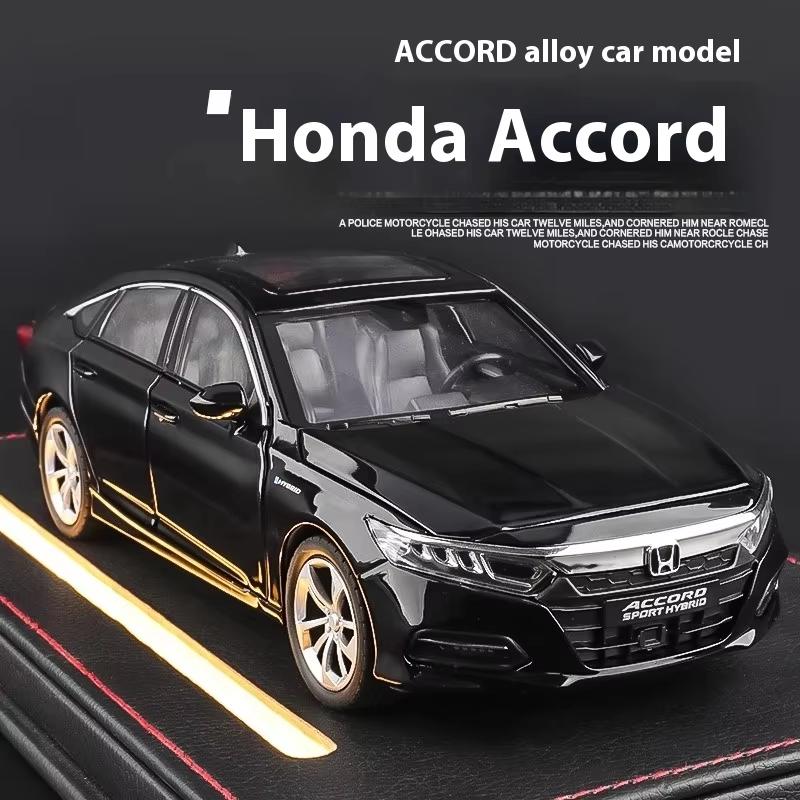 1/24 Scale Honda Accord Limousine Sound & Light Alloy Metal Diecast Car Model Computer Host DIY Product Gift Box for Boyfriend Holiday