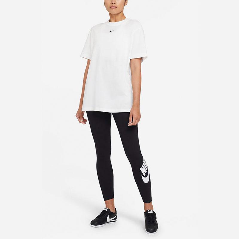 Nike High Waist Yoga Fitness Pants With Logo Print Women Bottoms Black CZ8529-010