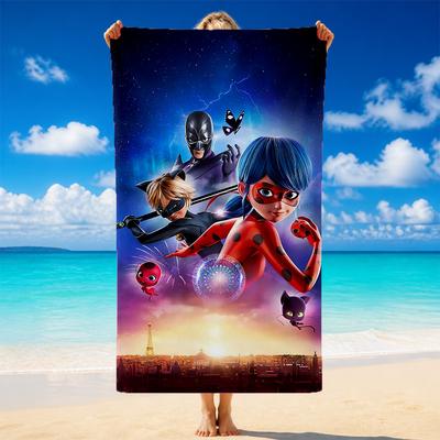 Miraculous Ladybug Quick Dry Microfiber Beach Towel Soft Absorbent Sand Resistant Towel For Beach Pool Travel Summer