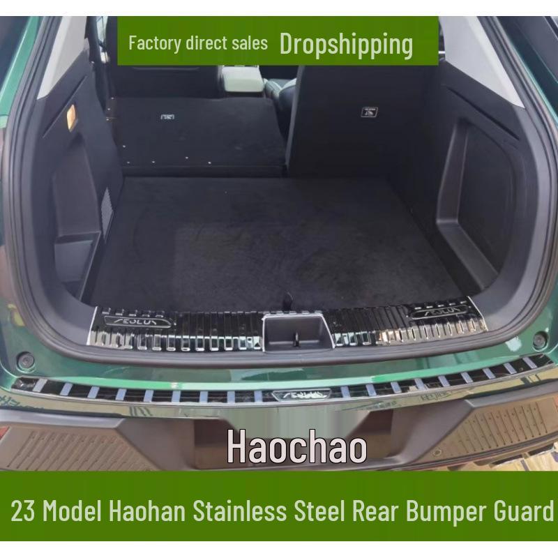 Stainless Steel Anti-Scratch Trunk Mat & Bumper Guard for 23 Haohan Models Custom Fit