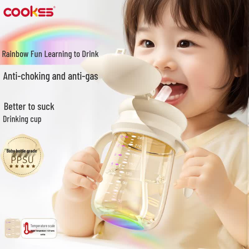 COOKSS PPSU Baby Sippy Straw Cup