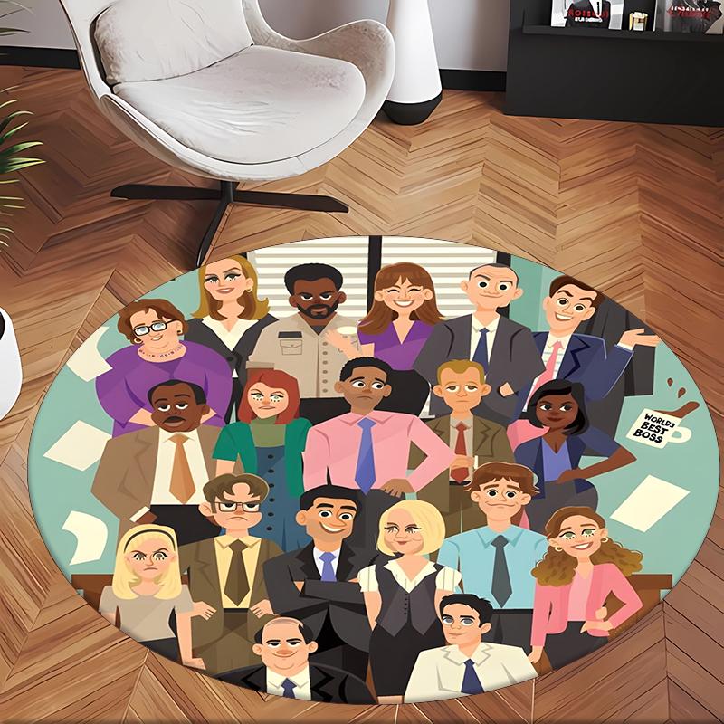 The Office (1) Round Office Rug Decorative Floor Rug for Office Bedroom Living Room and Home Space