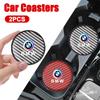Non-slip Car Water Coaster Cup Carbon Fiber PVC Coaster Mat Accessories For BMW E46 E90 E60 F10 E39 F30 E36 F20 E87 E90 E70 E91 NS1