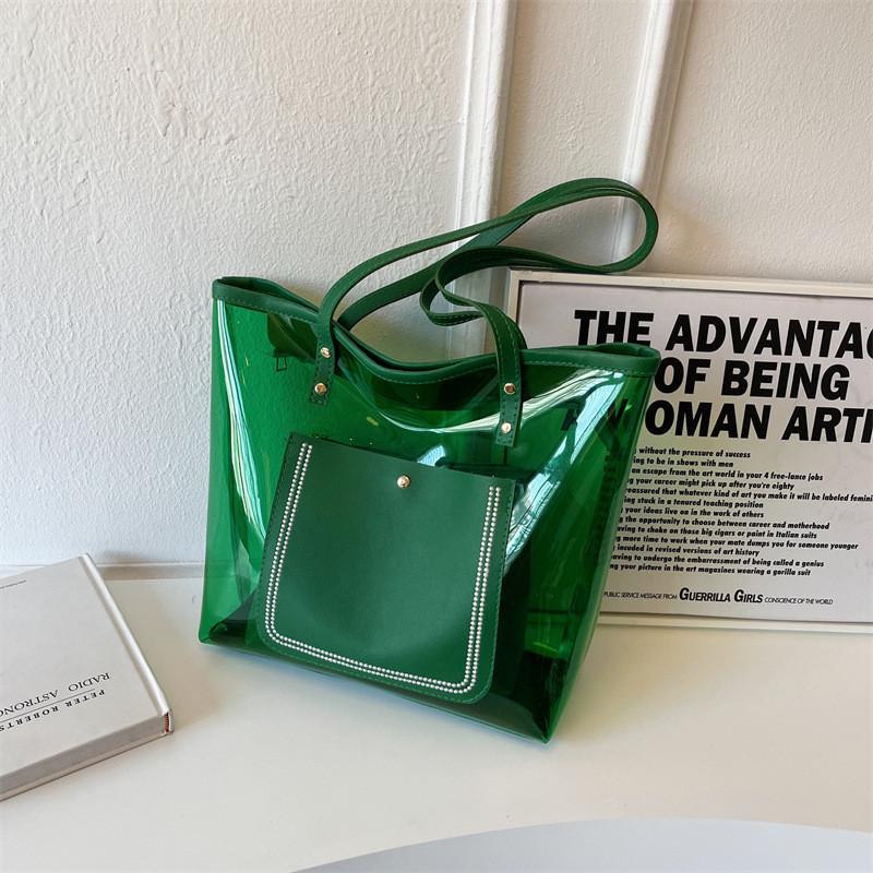 Stylish 2023 Fashion Pvc Tote Bag For Women Large Capacity Urban Chic Handbag