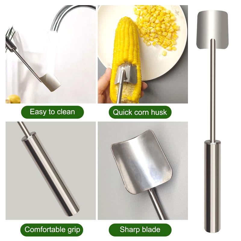 Nerezová ocelová škrabka na kukuřici, zoubkované kukuřičné odstraňovače, škrabky na klasy, hoblinka, hoblík, mlátička, řezačka, kuchyňský nástroj na ovoce a zeleninu