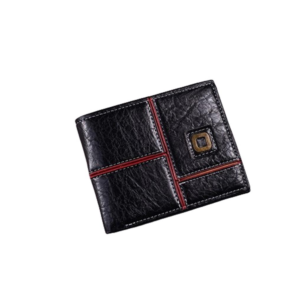 Pu Leather Male Bifold Wallets Classic Coin Pocket Fashion Men's Short Wallet  Daily