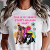 Groovy Staffy Dog T Shirt Retro Hippy Staffordshire Bull Terrier Vintage Washed Soft Graphic Homme Streetwear Casual Unisex