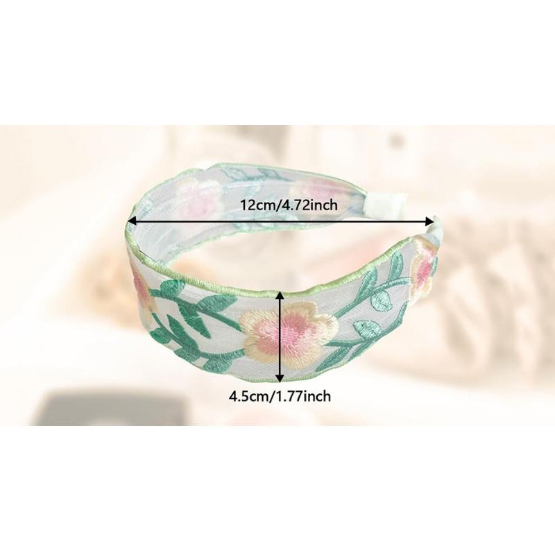Rose Embroidery Lace Headband, Advanced Sense, Ethnic Style Floral Simple Fabric, Wide Edge Headband, Hairpin, Hair Accessories