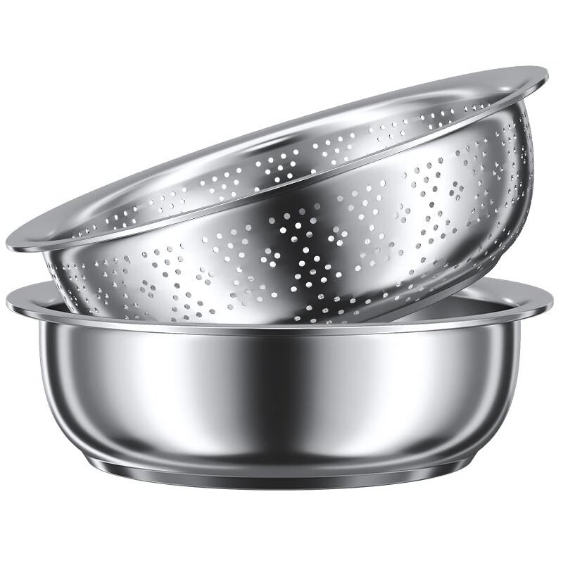 60cm Stainless Steel Kitchen Colander & Basin Set
