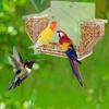 Clear Window Birds Feeder Squirrel-Proof Bird Feeding Trays Birds Feeding House  Parrot Parakeet