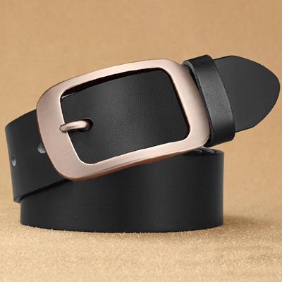 Retro Men's Pin Buckle Belt Trendy Fashion Cowhide Belt Versatile Middle Aged and Young Jeans Belt