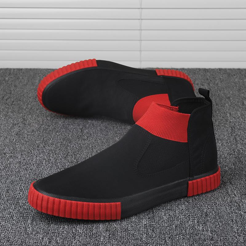 Fashion High Top Shoes For Men Green Flat Casual Shoes Men Comfy Breathable Men's Vulcanized Sneakers Espadrilles Zapatos Hombre
