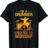 Funny Christian Drummer Art For Men Women Drum Player Lover T-Shirt(1)