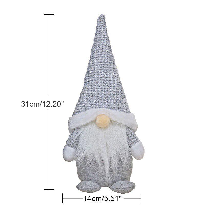 Christmas Wool Knitted Santa Figurines Shopwindow Gnome Handmade Plush Doll Tabletop Decor CDN