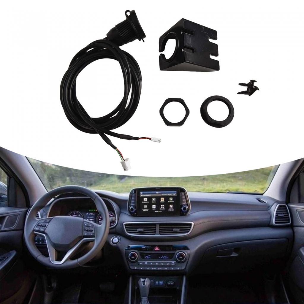 Car Dash Mount USB Adapter Car USB Extension Cable Dual USB Port Panel