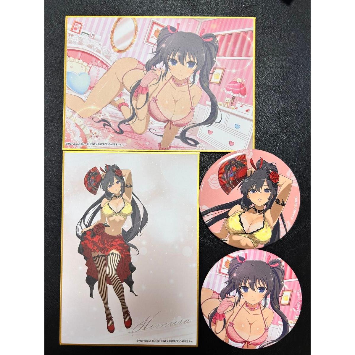 Used Senran Kagura Homura Mini Shikishi Can Badge
