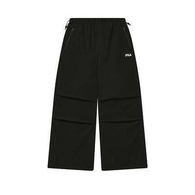 Original Fashion Simple Solid Color Classic Retro Sports Style Versatile Loose Woven Casual Pants Women Bottoms Black F11W629801FBK