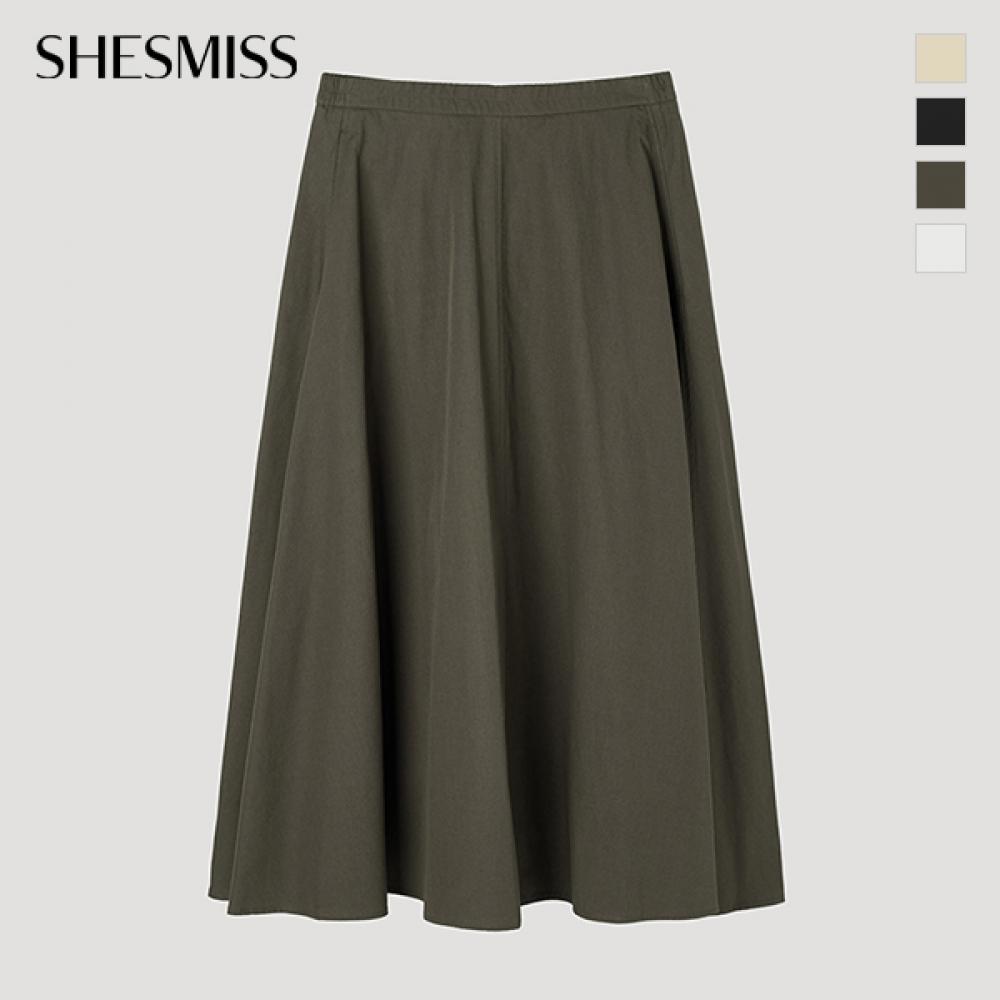 [She S miSS] Linen Blend Banding Long Skirt SwwSkp22100