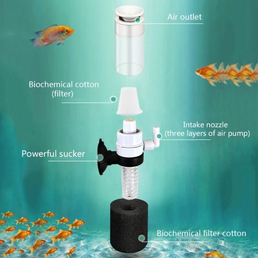 Multi Layer Aquarium Water Purifier Mini Fish Tank Sponge Filter Pumps  Freshwater and Saltwater