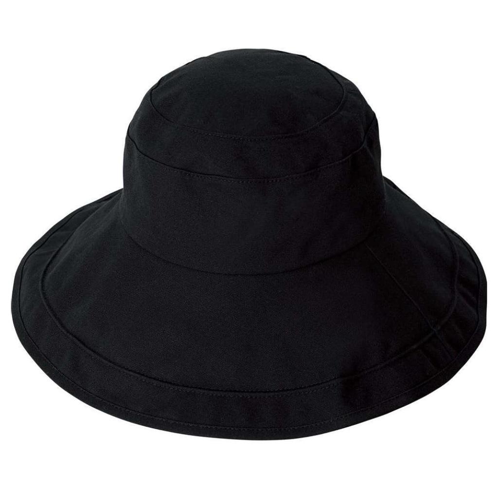 Cogit Precious UV Wide Brim Arch Sunshade for a slimming effect and UV protection Hat, Black, 99%