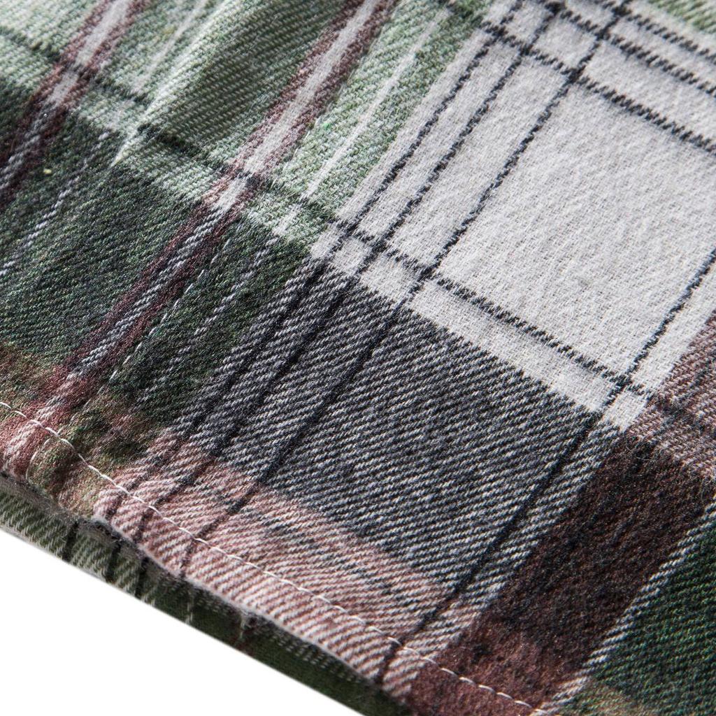 Spring Autumn Men's Checkered Hooded Shirt Man Casual Loose Button Up Plaid Shirts