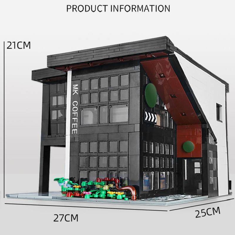 MOULD KING Street View Building Blocks The MOC-45635 MODERN CAFE Model Sets Assembly Bricks Kids Educational Toys Birthday Gifts