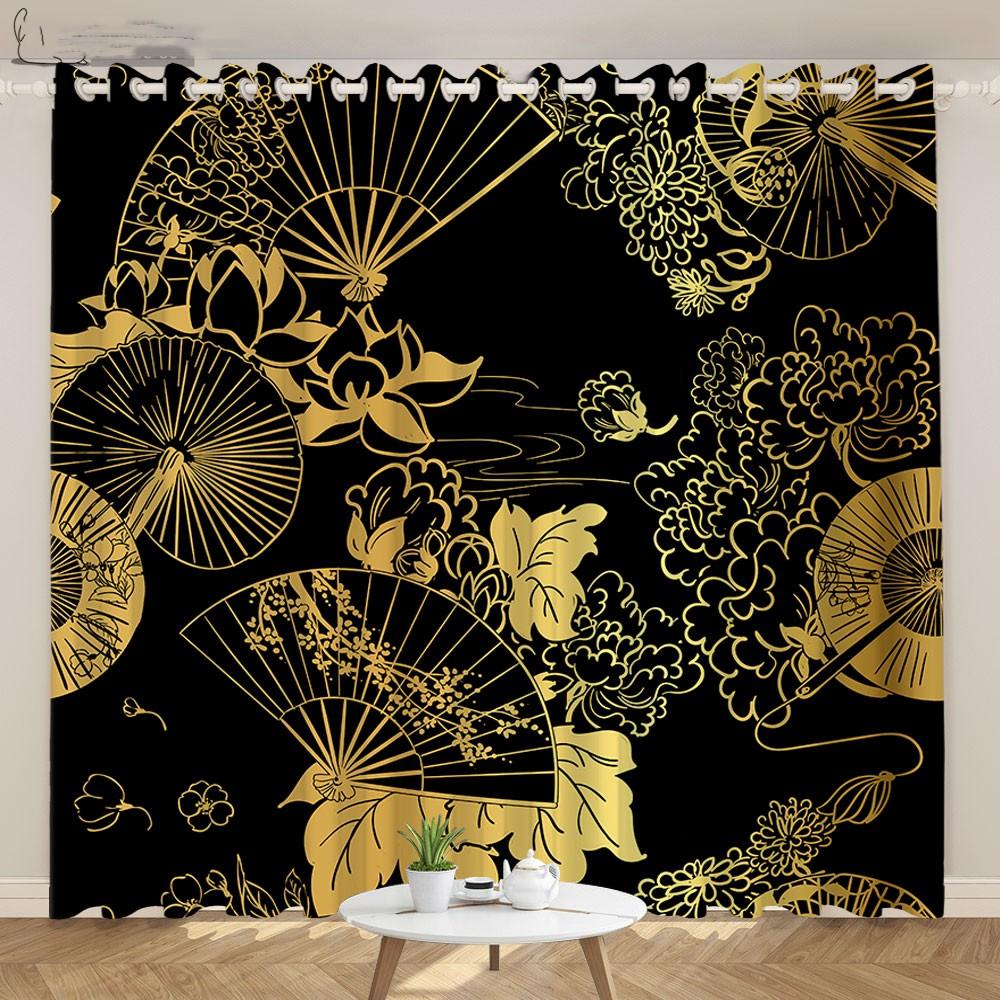 2Panels Custom Crane Curtain New Chinese Living Room Japanese Curtain Restaurant Curtain Japanese Geisha Curtain cortinas