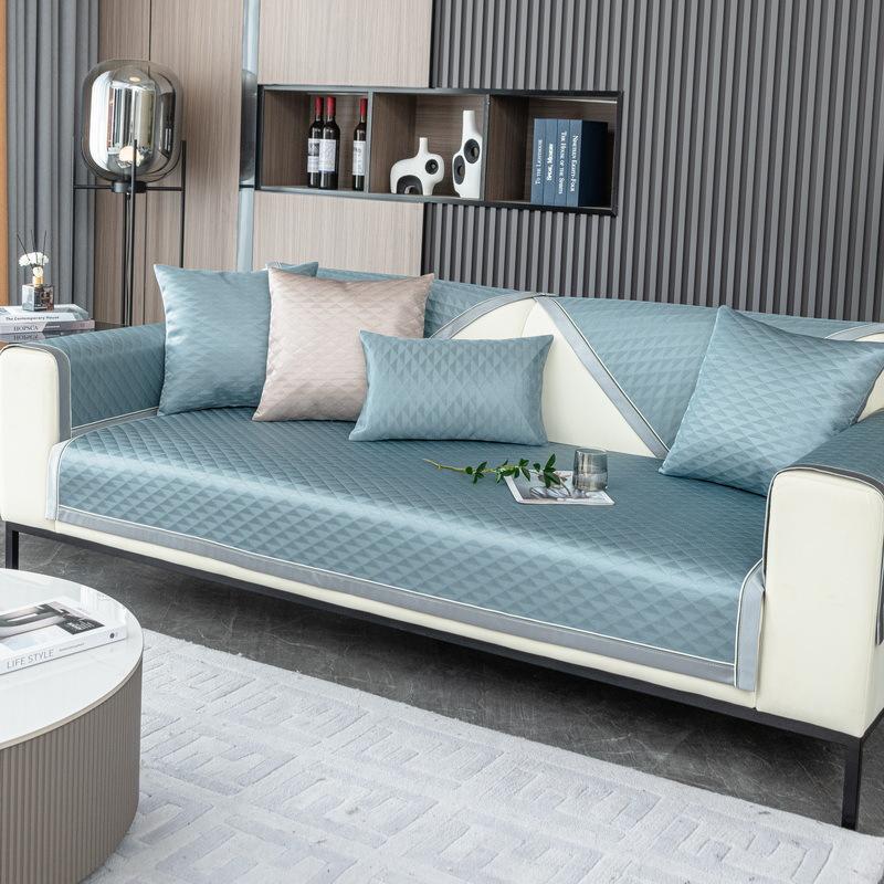 

Летний чехол для дивана из ледяного шелка, нескользящая крутая подушка для сиденья, мытая универсальная крутая подушка для четырех сезонов, диван из ротанга, ледяной чехол 70x70