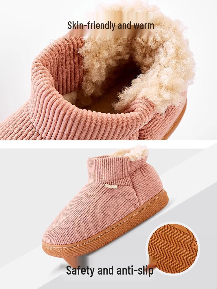 Anti-Slip Cotton Slippers for Seniors - Plush, Warm, Thickened for Cold-Proof Comfort in Autumn/Winter