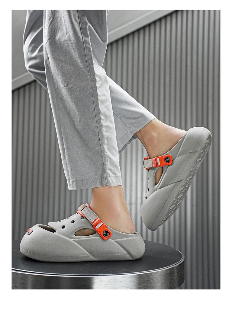 Unisex Summer Garden EVA Hole Shoes: Casual Outdoor Sandals & Trendy Beach Baotou Slippers