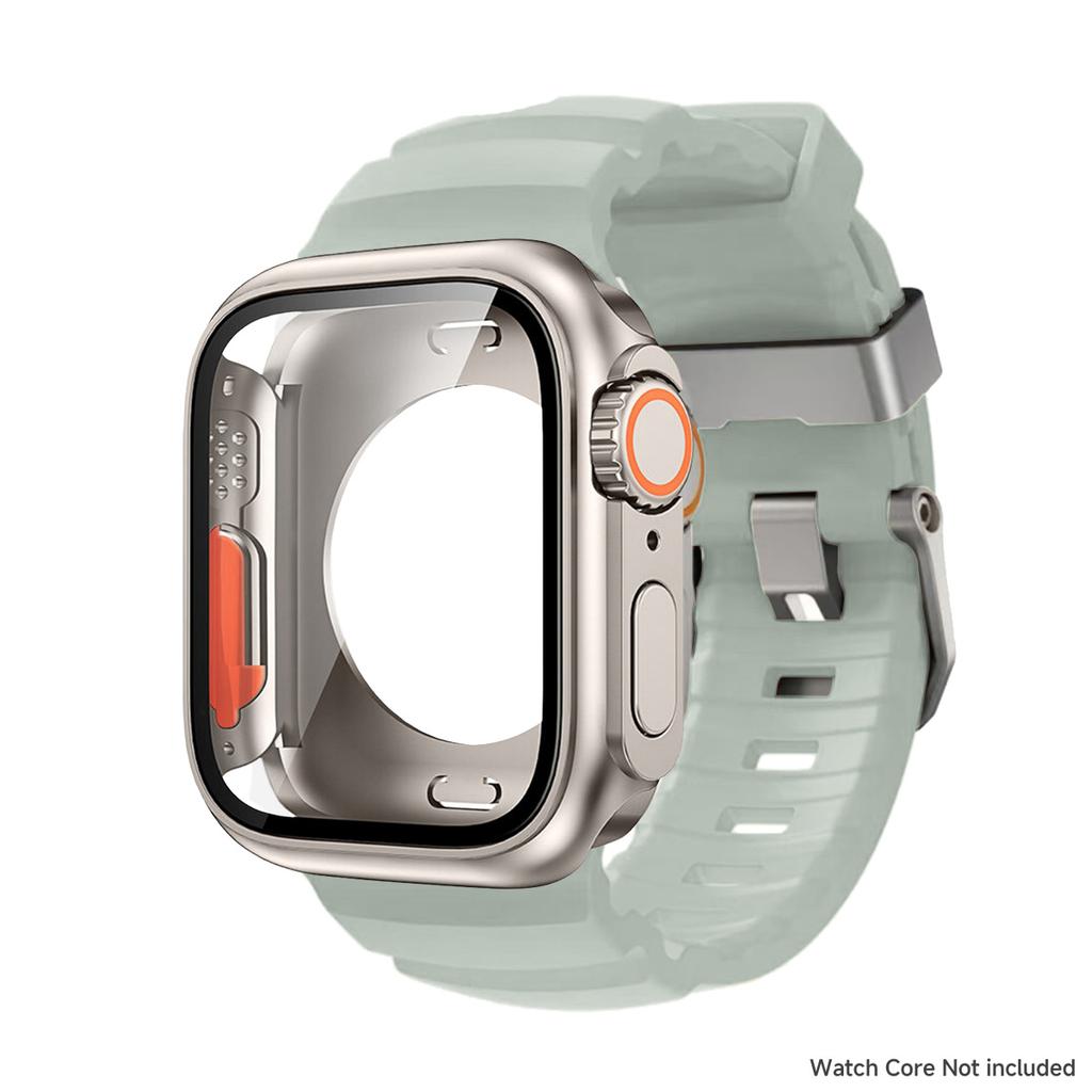 Case+Silicone Strap For Apple Watch S11 S10 46mm Change to Ultra PC Cover For iWatch Series 9 8 7 45mm Series 6 5 4 SE3 44mm