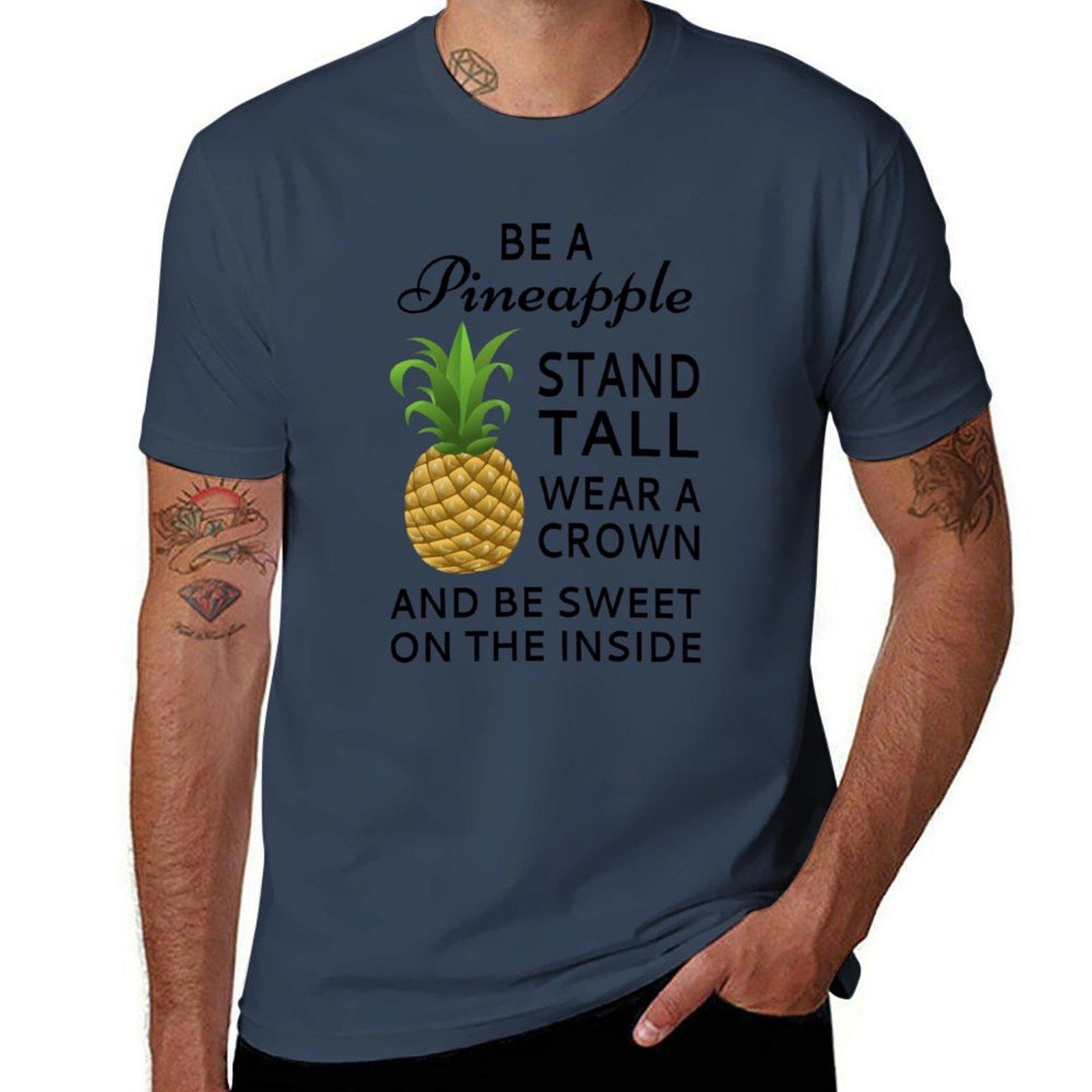 Be A Pineapple Tshirt Basic Simple Casual Short Sleeve Tee S