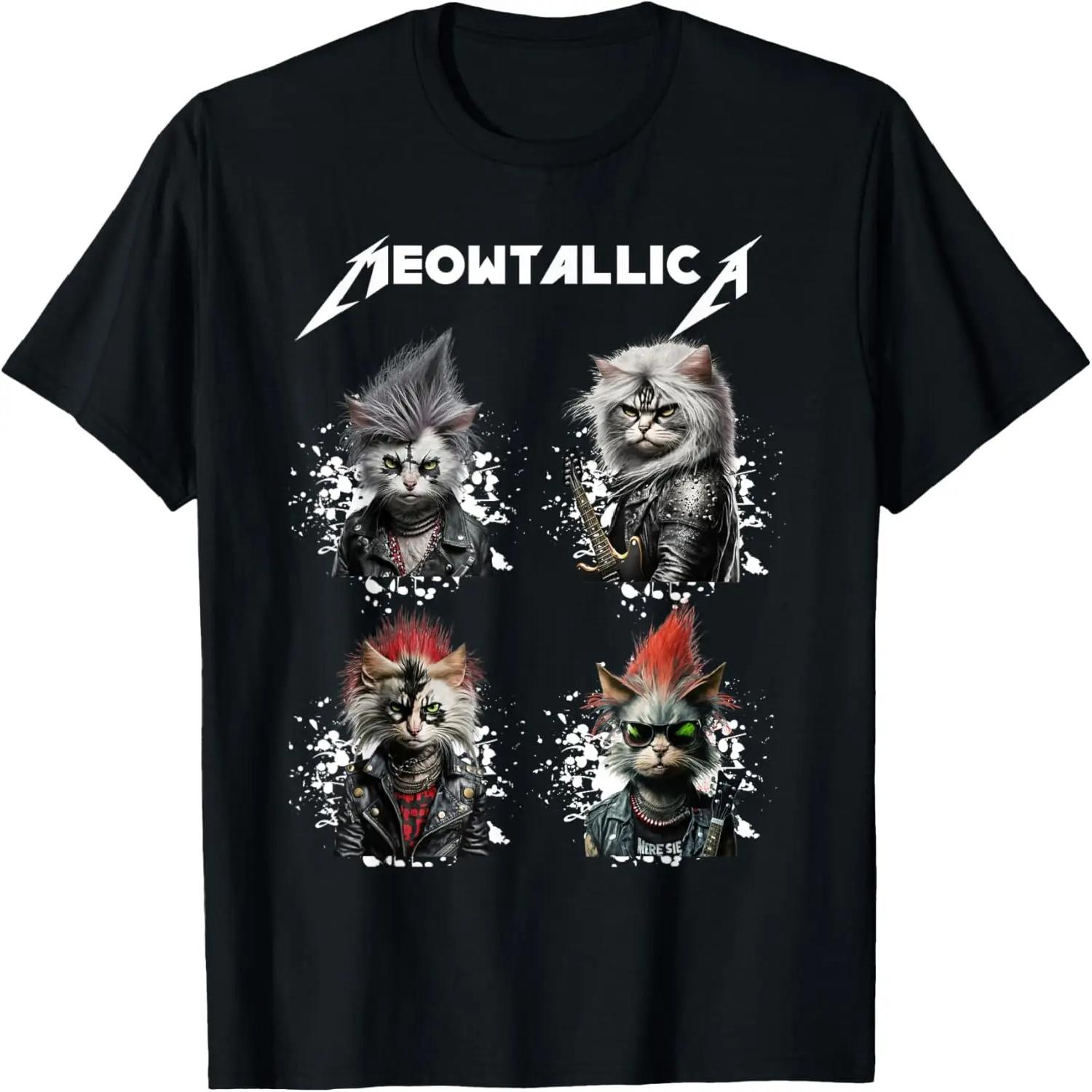 Meowtallica Funny Cat Shirt, Cat Shirt, Music T-Shirt S