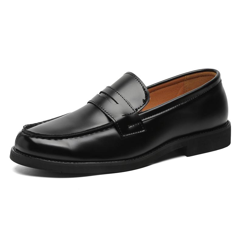 Fashion British Style Genuine Leather Soft Bottom Loafers Men Casual Leather Business Shoes Brand Walking Loafers Slip on Driving Shoes
