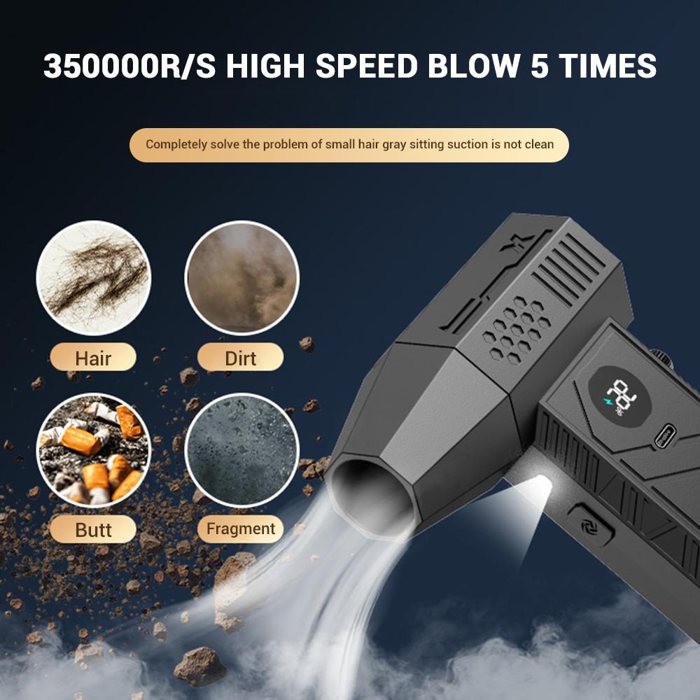 C6/C6Pro Mini Air Blower 350000RPM Brushless Motor Powerful Dust Blower Display LED Lighting Portable Rechargeable Turbo Fan Jet