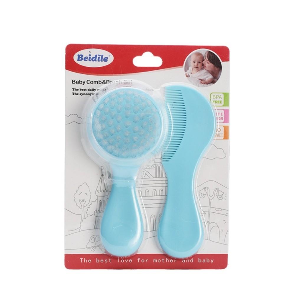 

2 PCs Daily Head Care Set Baby Grooming Kit Scalp Massage Newborn Hair Brush Cradle Cap Brush Set