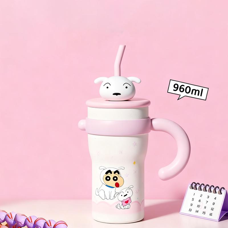 Crayon Shin-chan Jumbo Insulated Straw Tumbler 960ml