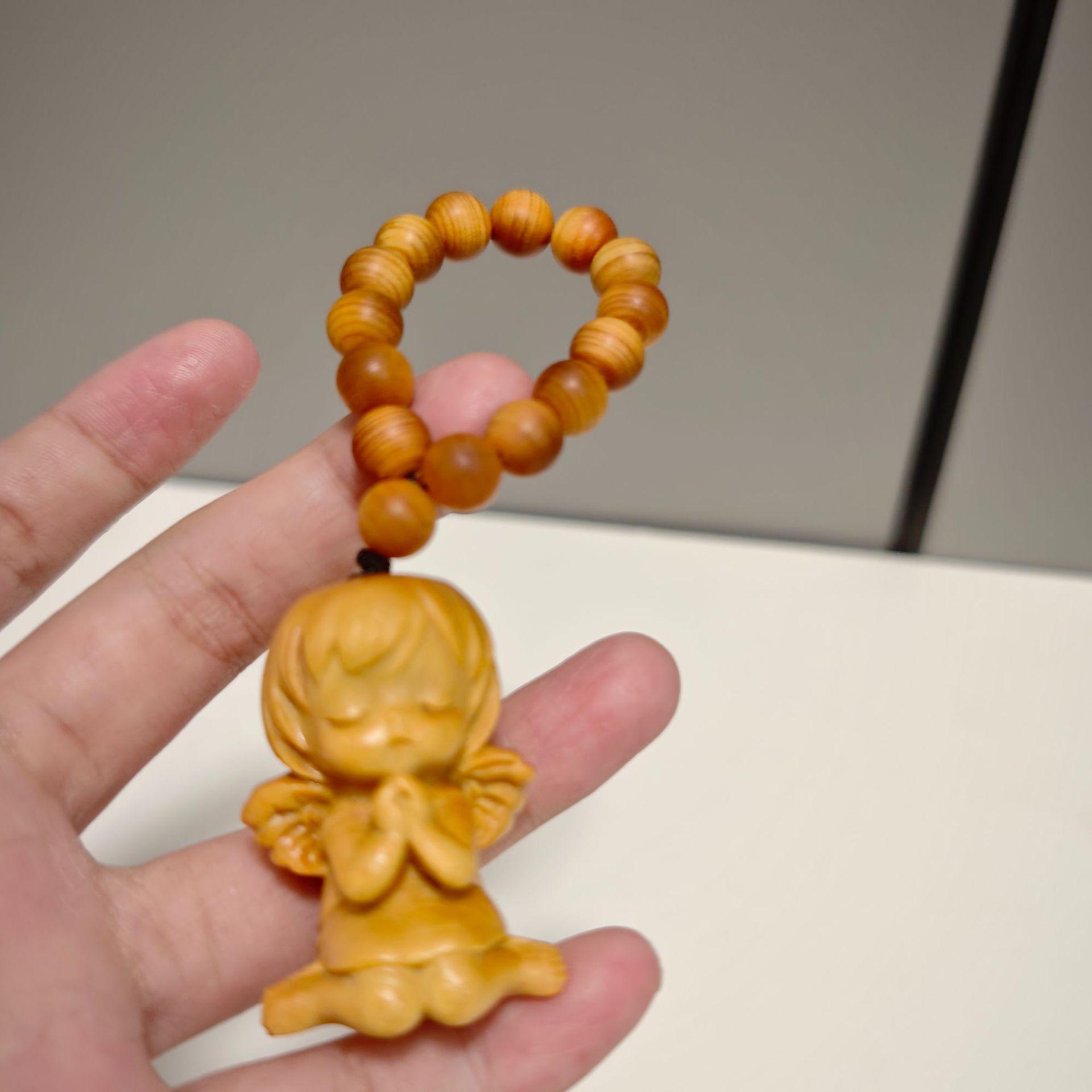 Cypress Wood Carving - Little Angel Baby Cartoon Girl Home Decoration