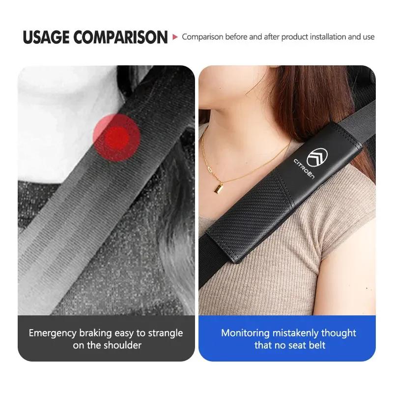 Car Seat Safety Belt Shoulder Cover Spliced Protective Cover For Citroen Grand Berlingo Jumper Celysee Xsara Picasso Aircross amt123
