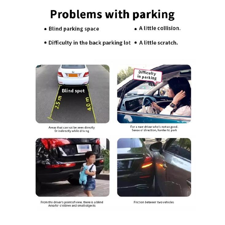 Voice Prompt 8-Probe Parking Sensor System 22mm 12V Reversing Radar Source Factory Car Parking Assistance Device