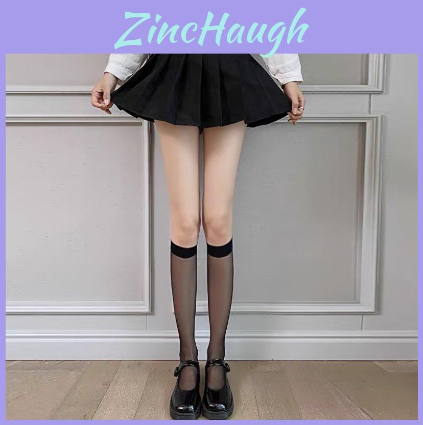 Lolita Lace Knee High Socks With Breathable Nylon For Girls And Teens