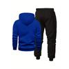 Men's Vacation Style Printed Sportswear and Pants Set, Casual Sportswear Drawstring Pants Set, Autumn and Winter Men's Outdoor 2 Piece Set