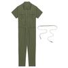 Mens Durable Coveralls Short Sleeve Zipper Front Multi-Pocket Workwear Overalls