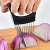 Stainless Steel Onion Holder for Slicing Prongs Rust-Resistant Vegetable Cutter Time-saving Potato Tomato Avocados Eggs Fruit Lemon Meat Assistant