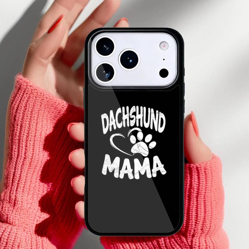 Dackel Hunde Mama Handyhülle für iPhone 17 16 15 14 13 Pro Max Rückabdeckung für 12 11 Pro Coque